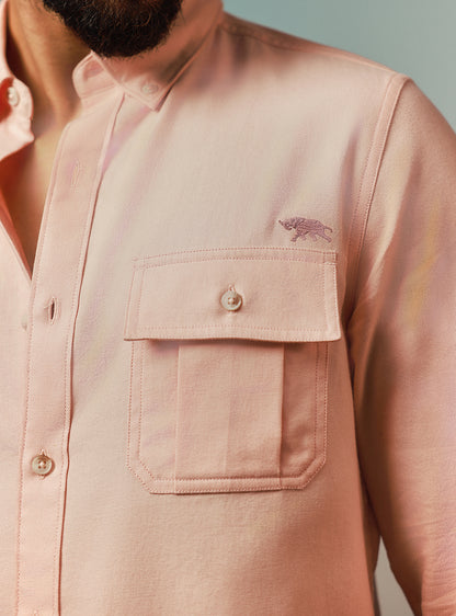 Dusk Pink Cotton Twill Shirt