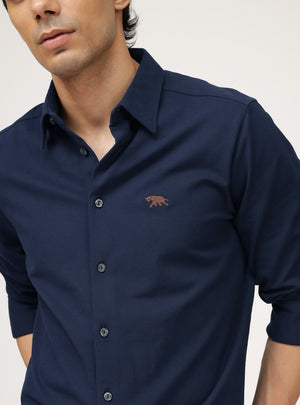 Dive Blue Cotton Lycra Shirt