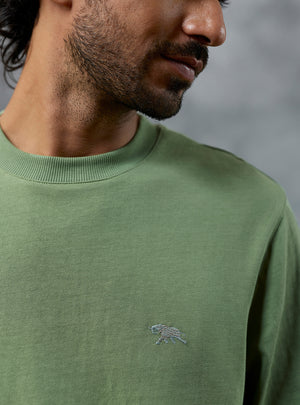 Groove Green Cotton Sweatshirt