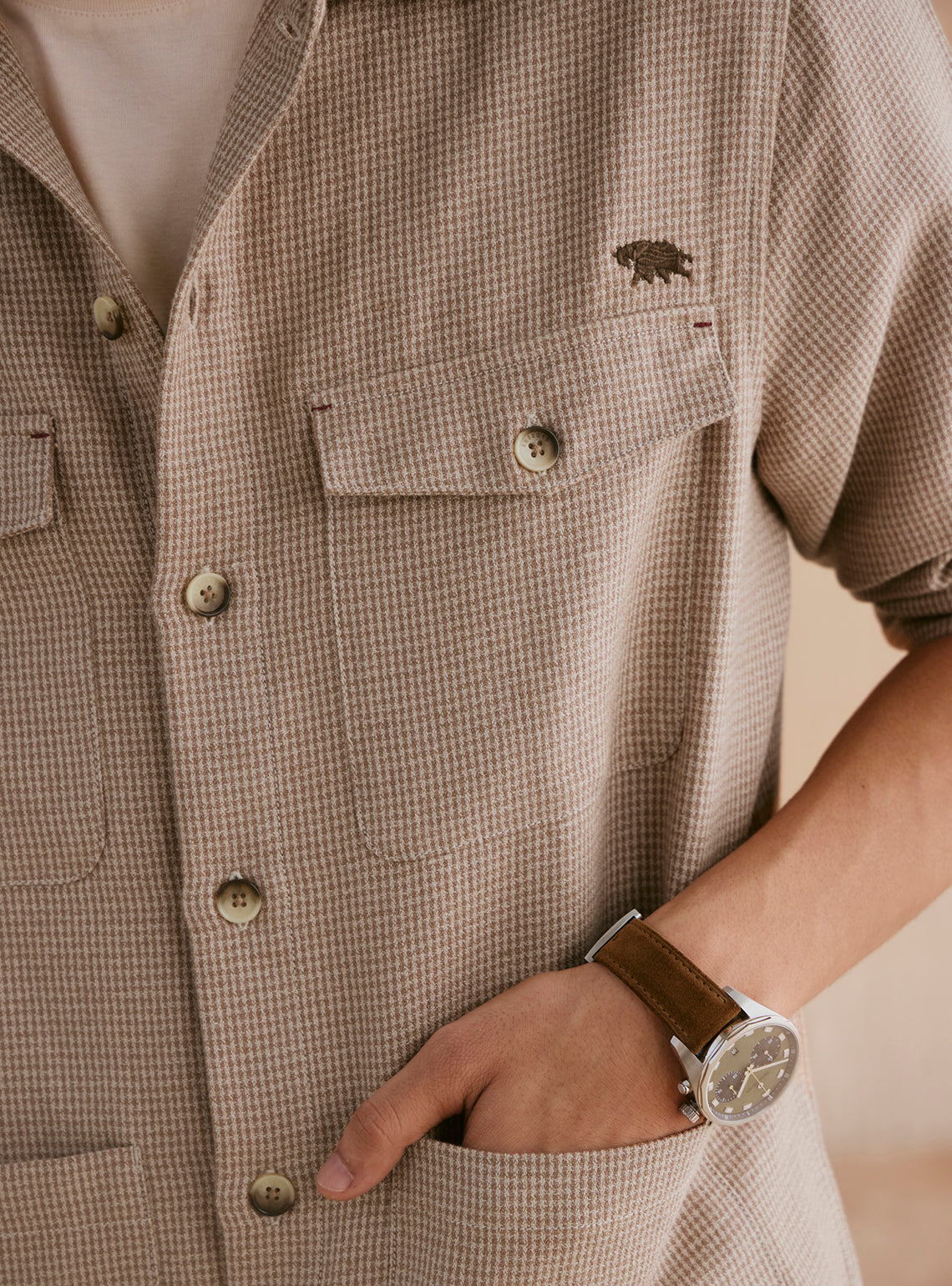 Almond Khaki Cotton Linen
