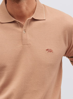 Almond Stripe Polo