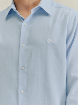 Sky Blue Cotton Dobby Shirt
