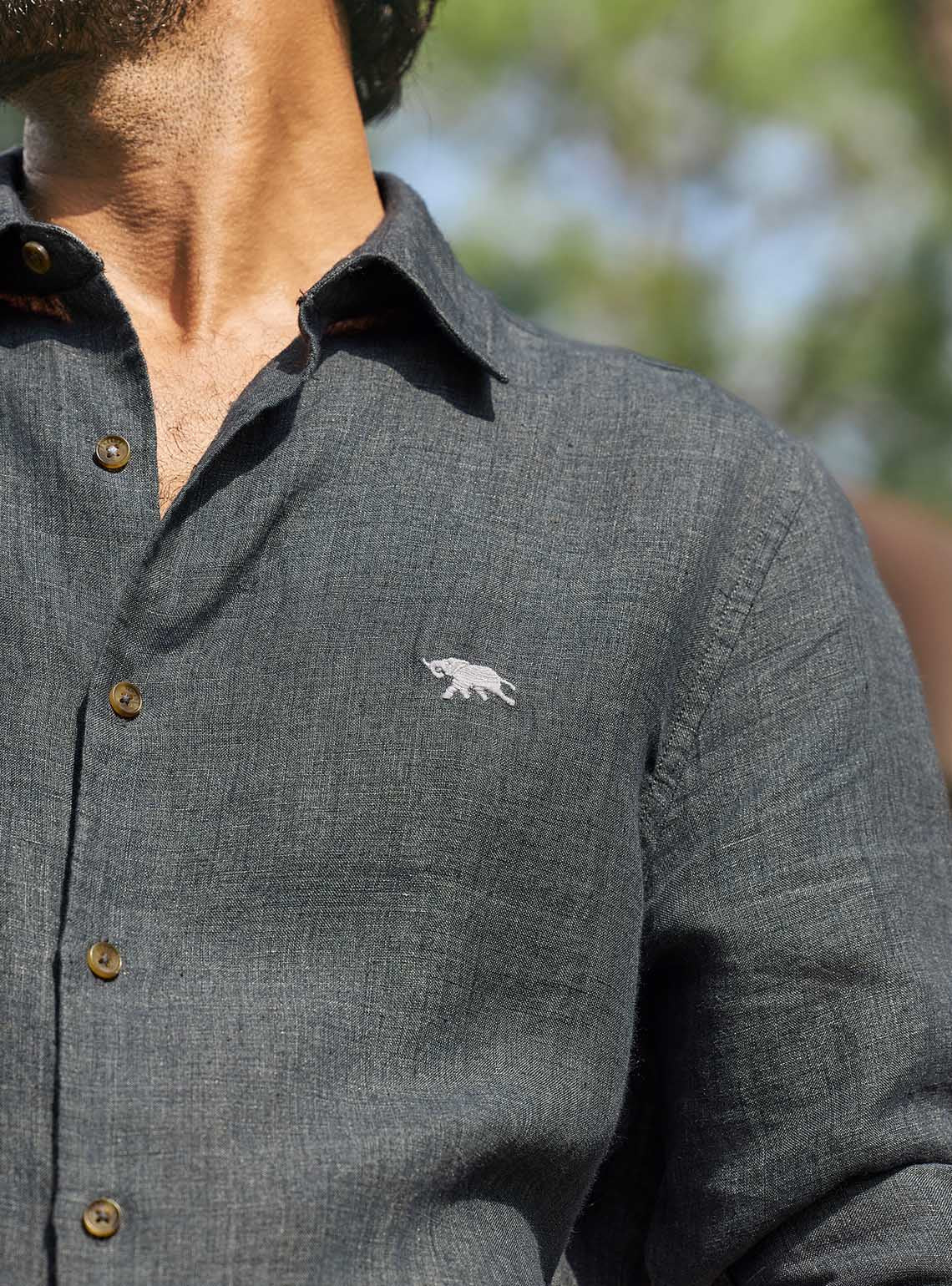 Heirloom Grey European Linen Shirt
