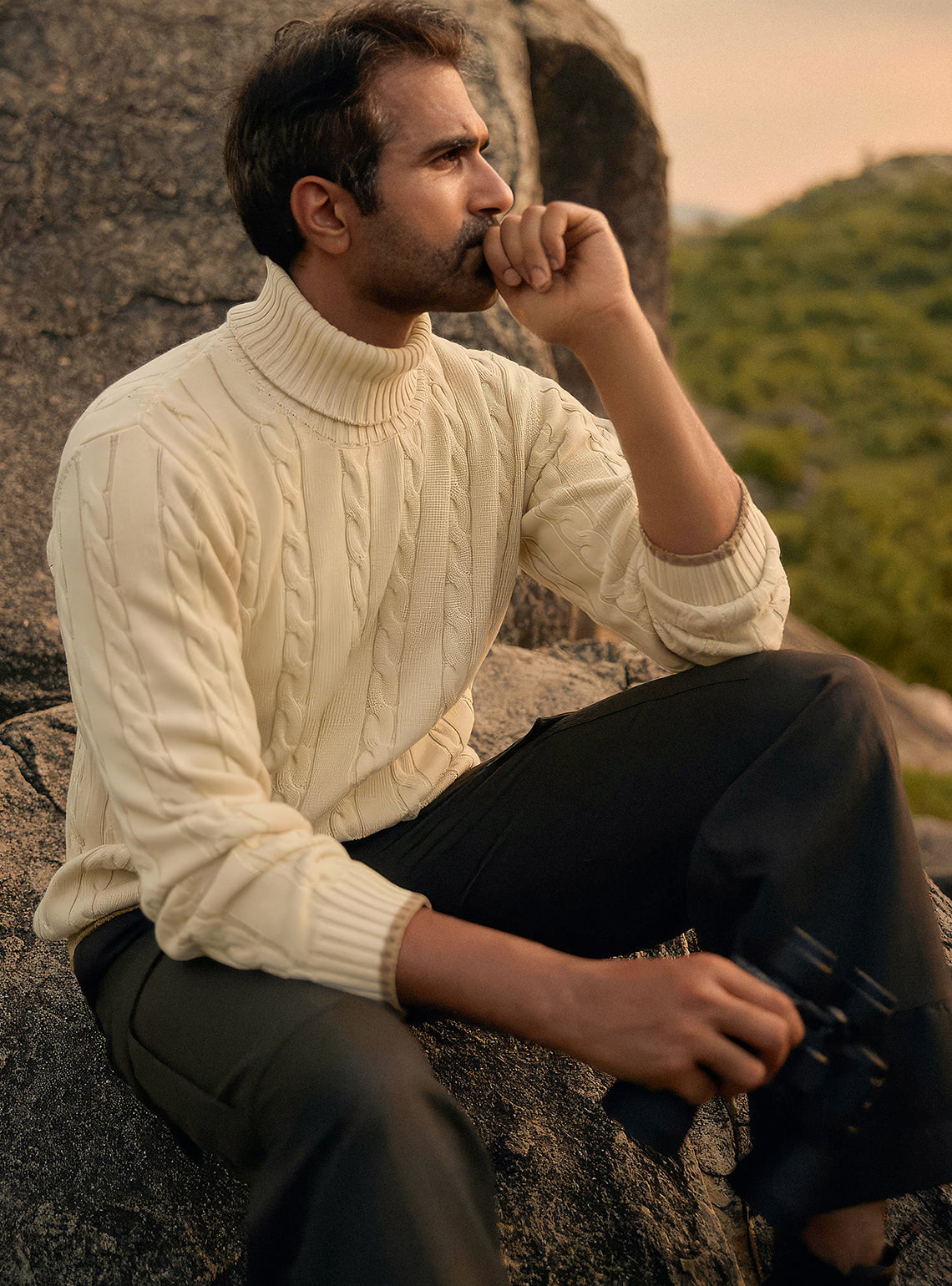 Dawn Off White Cotton Blend Pullover