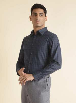 Navy Spruce Check Shirt