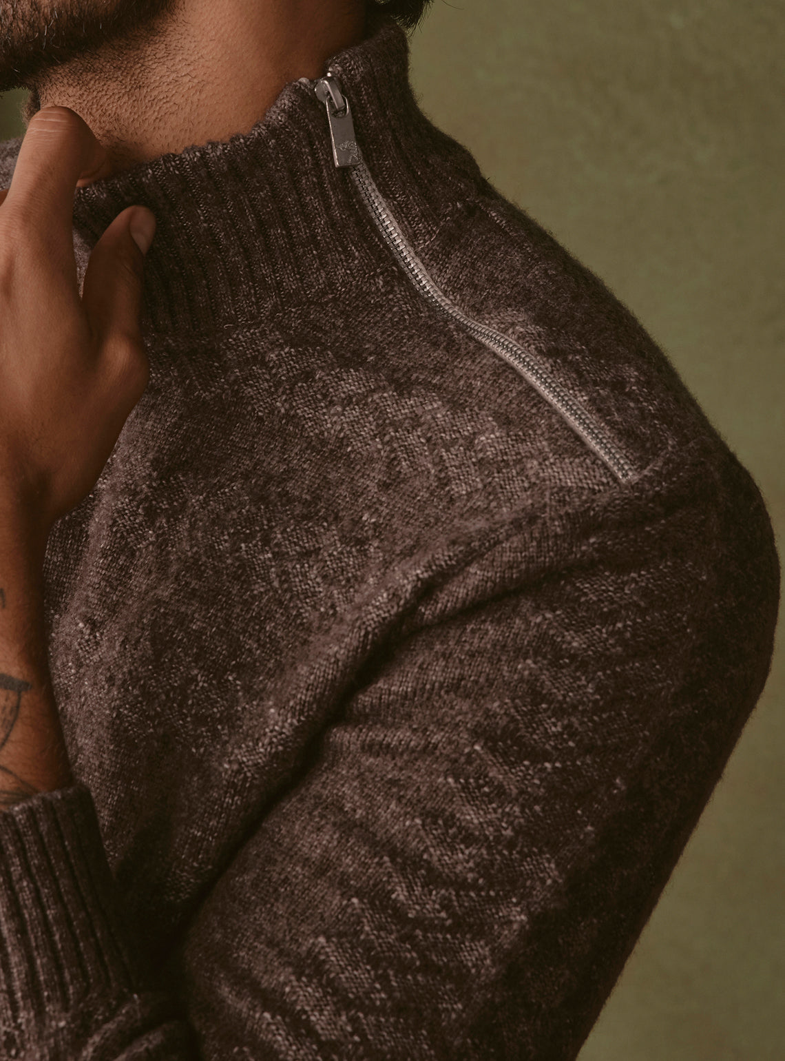 Chestnut Brown Textured Pullover