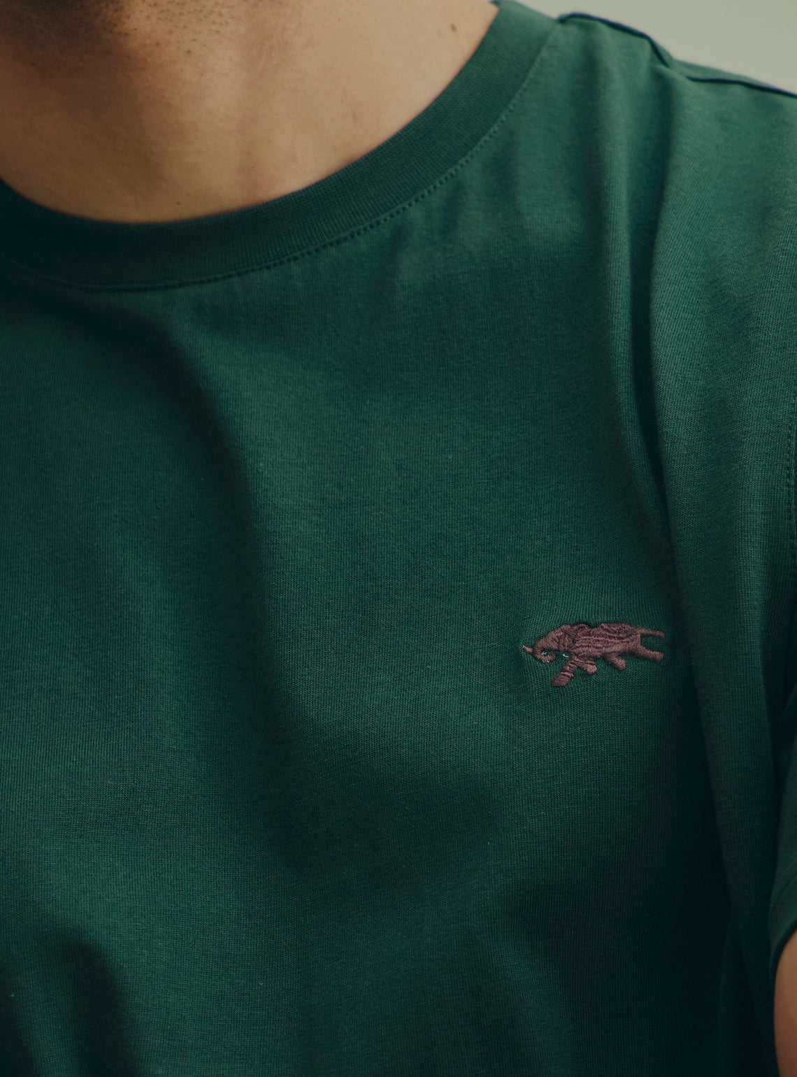 Bayleaf Teal Cotton Crewneck