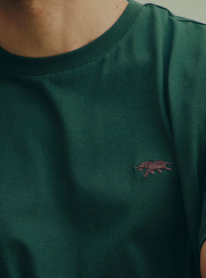 Bayleaf Teal Cotton Crewneck