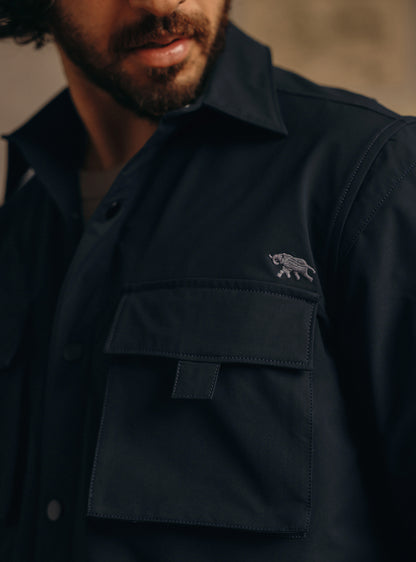 Aztec Navy Poly Utility Shirt