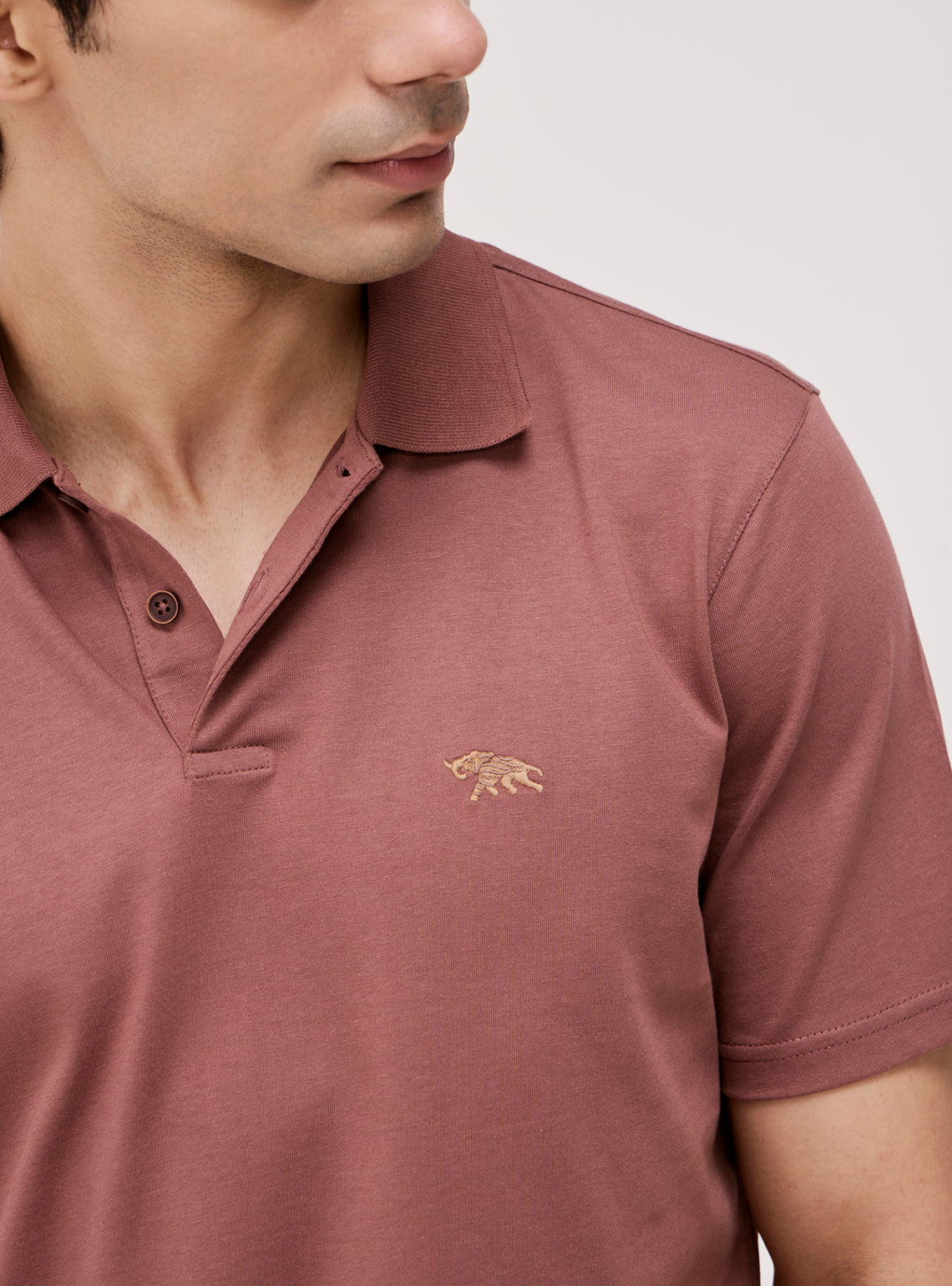 Merlot Burgundy Cotton Jersey Polo