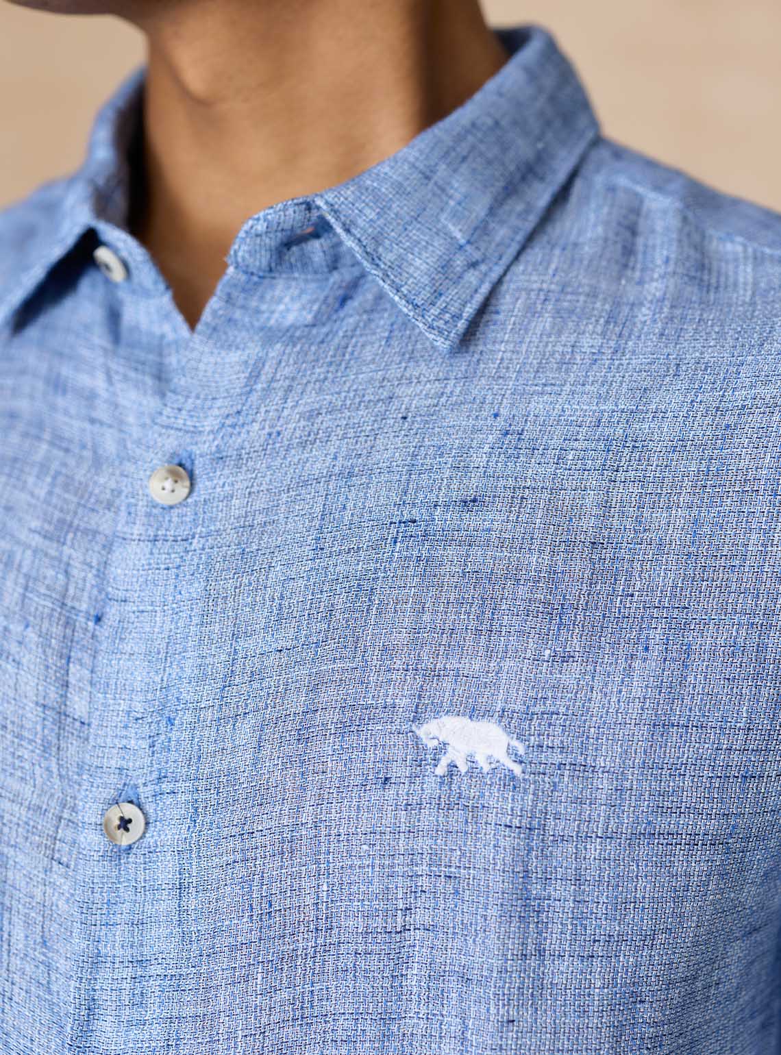 Ocean Wave European Linen Shirt