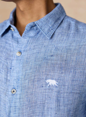 Ocean Wave European Linen Shirt