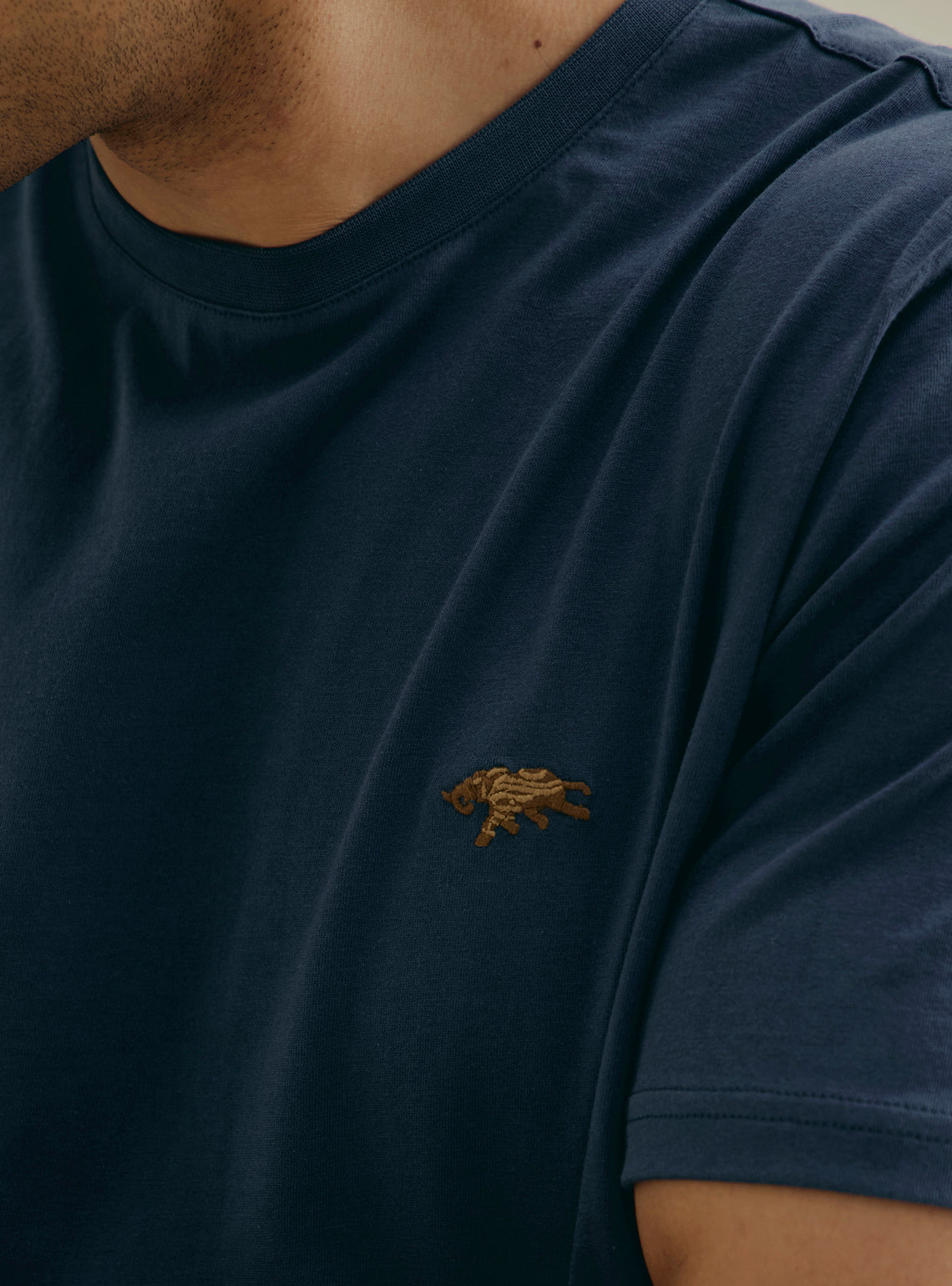 Curacao Blue Cotton Crewneck