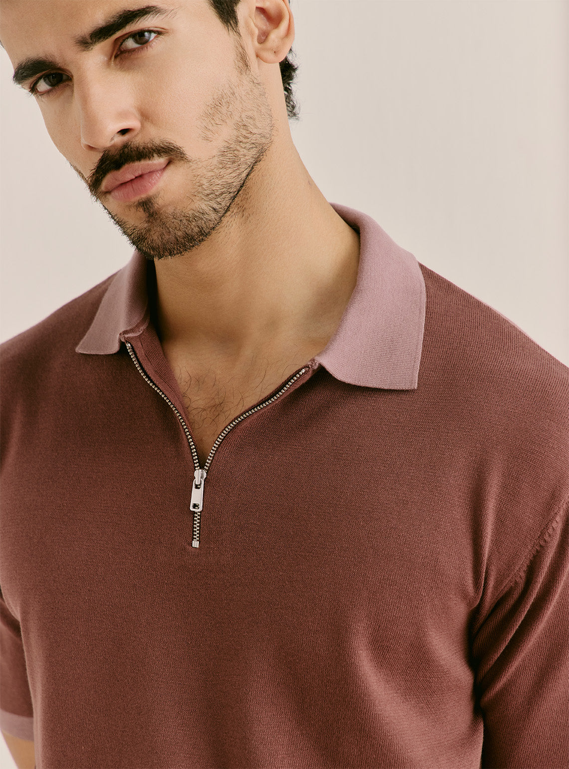 Vineyard Burgundy Cotton Knit Polo