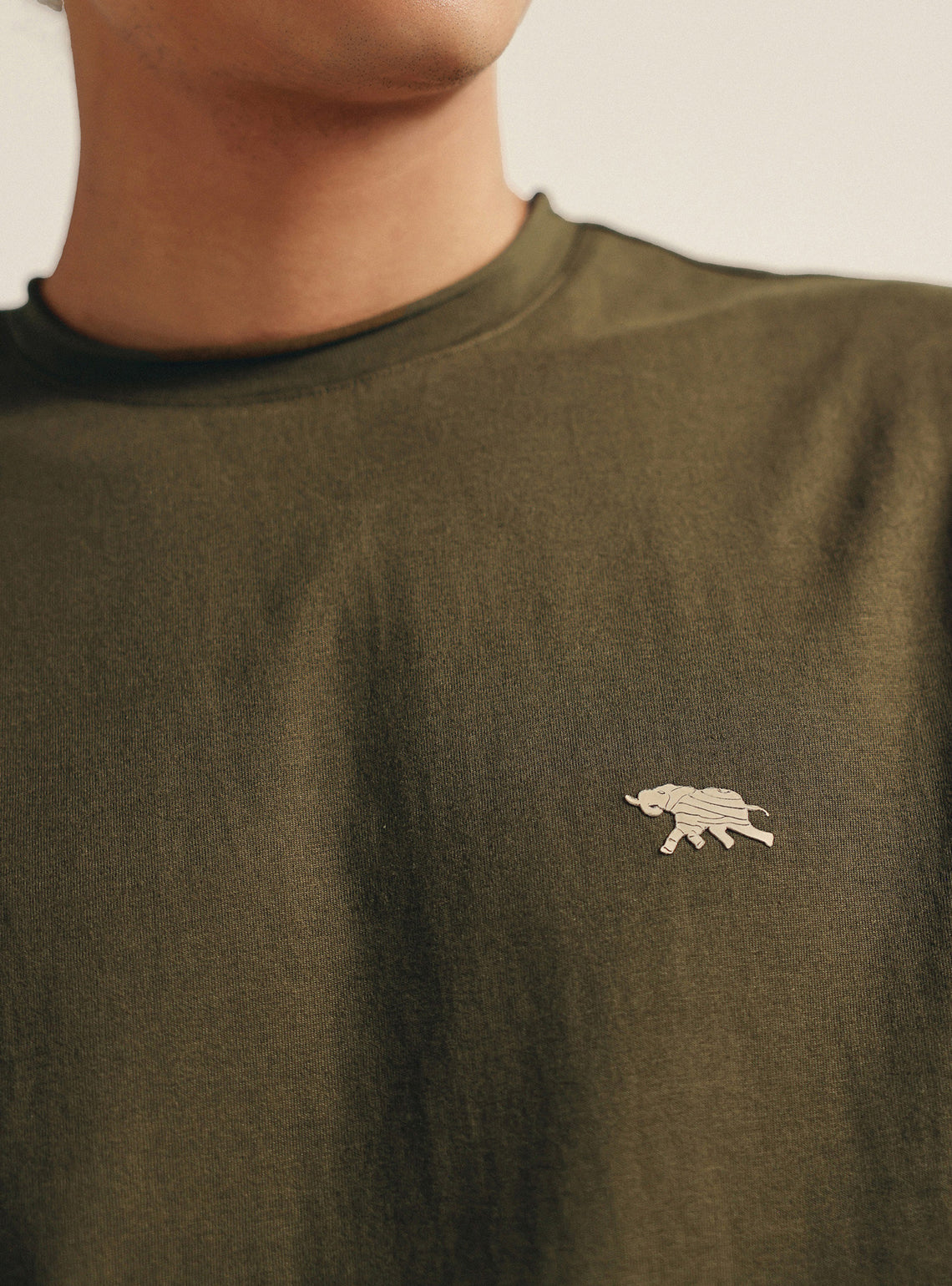 Herb Olive Cotton Crewneck