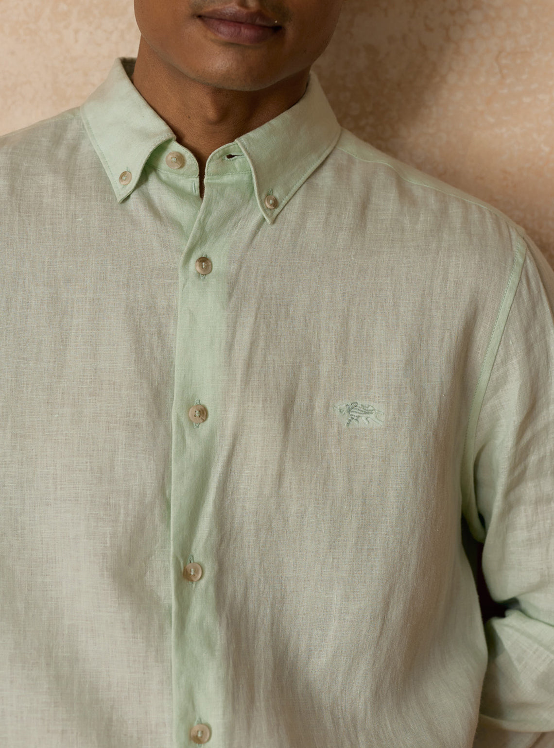 Lagoon Teal European Linen Shirt
