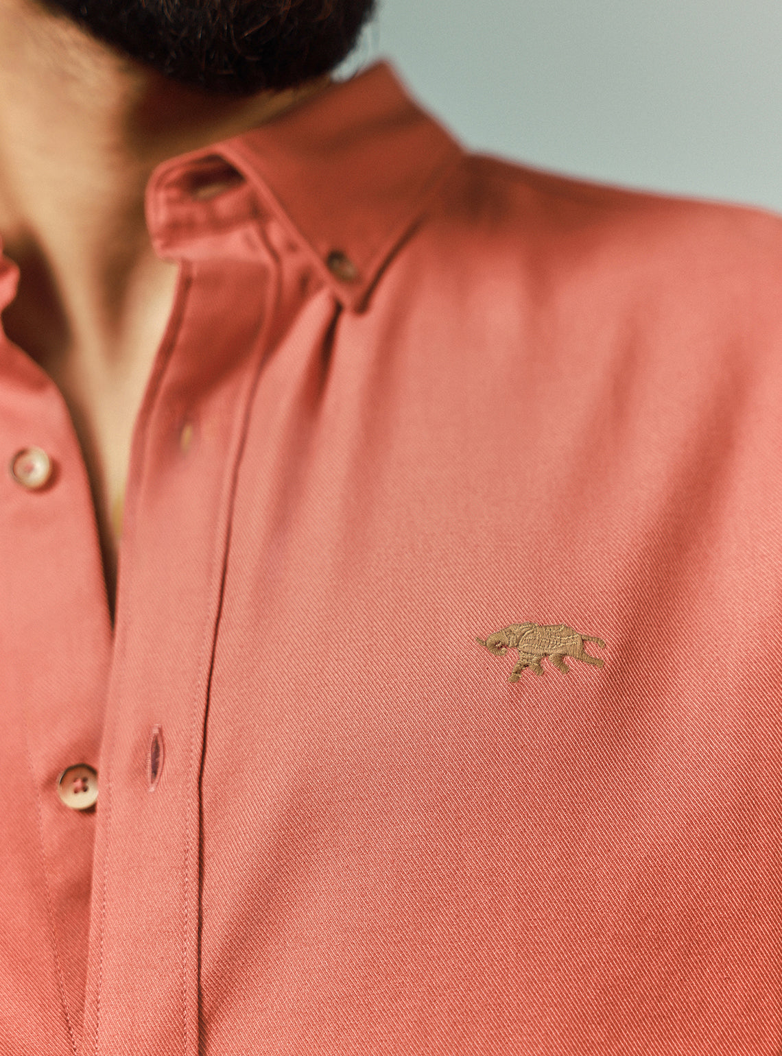 Dawn Pink Cotton Twill Shirt