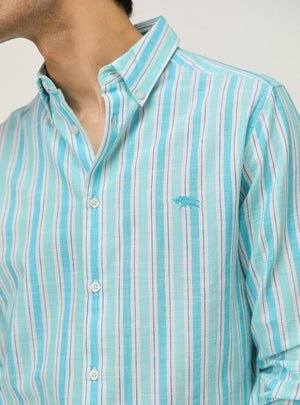 Aqua Island Stripe Shirt