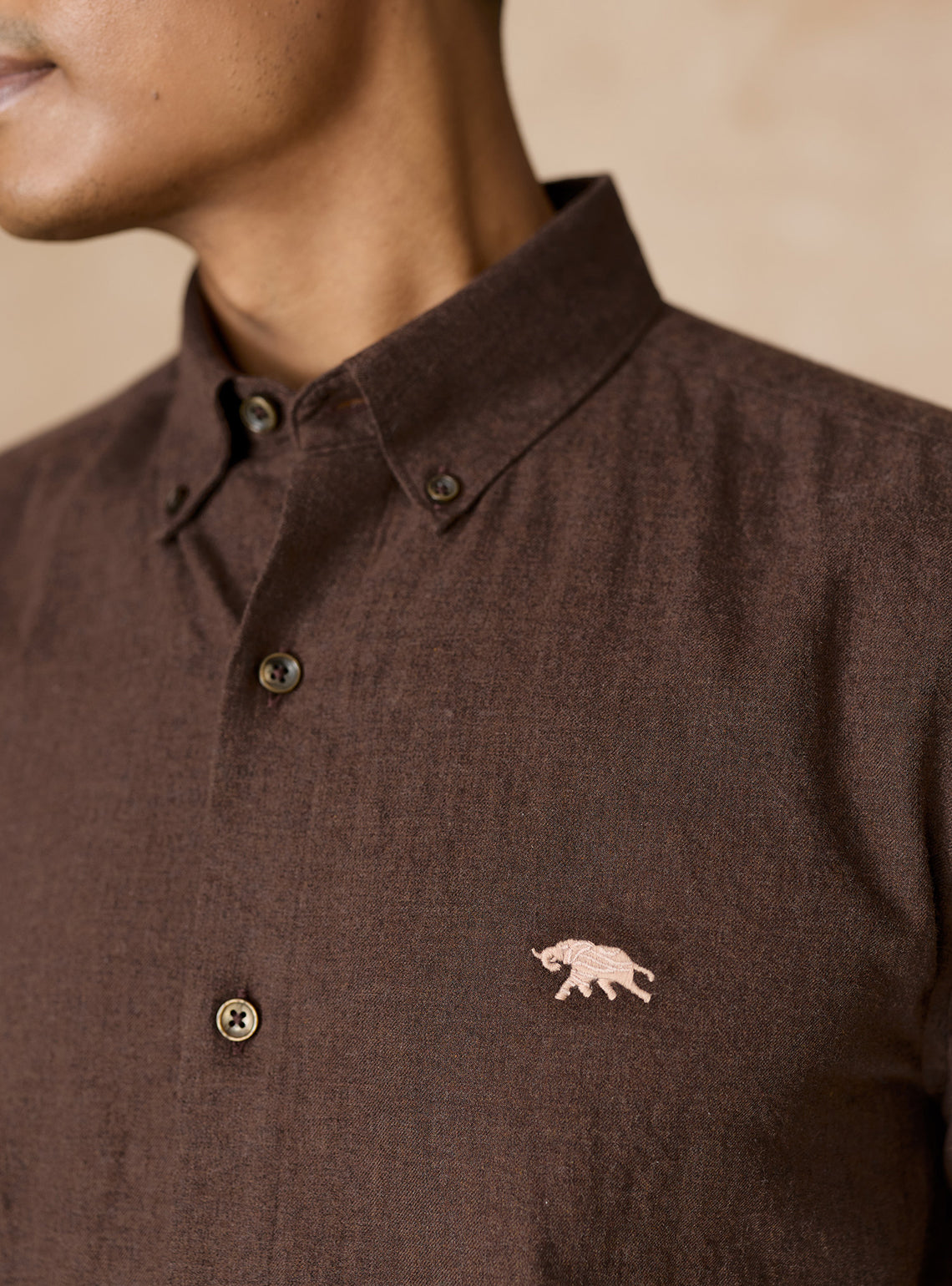 Saddle Cotton Melange Shirt