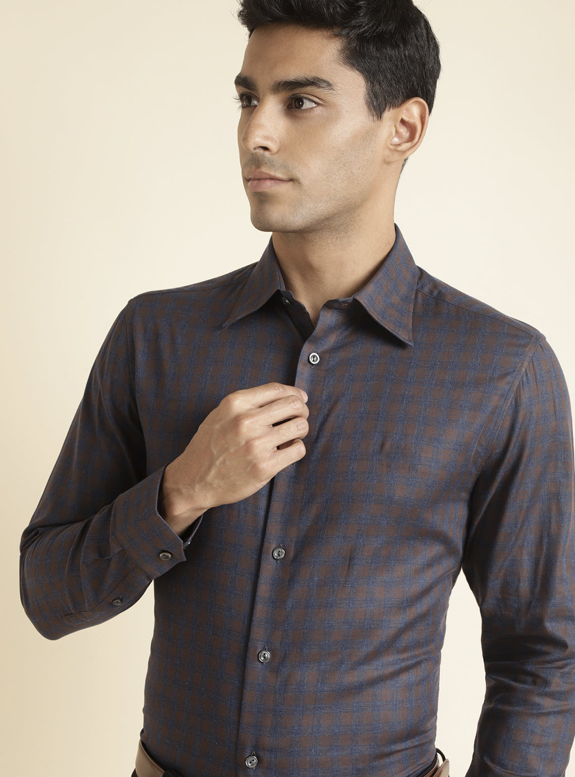 Royal Brown Check Shirt