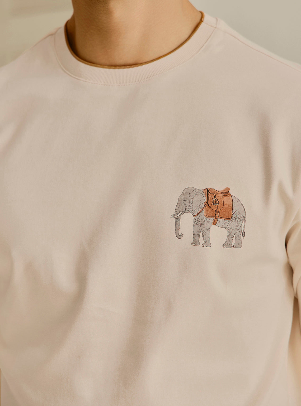 Menorca Off-White Cotton Crewneck