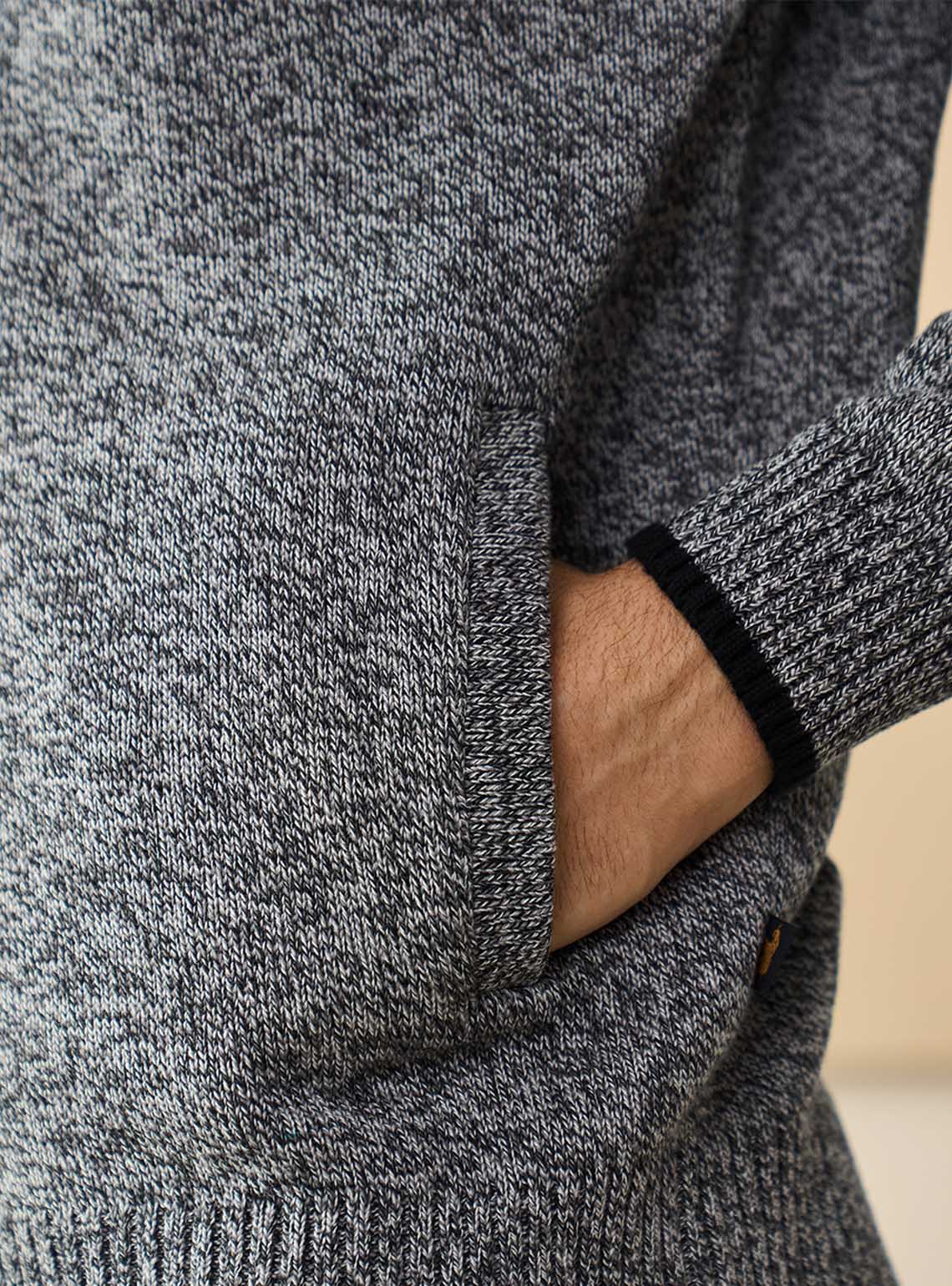 Silver Grey Cotton Grindle Cardigan