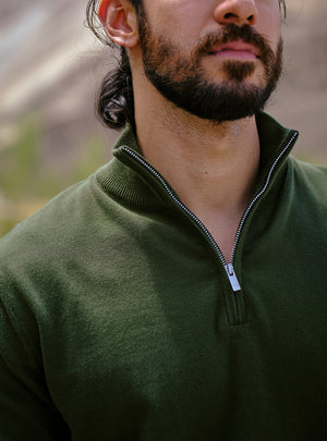 Canopy Olive Cotton Pullover