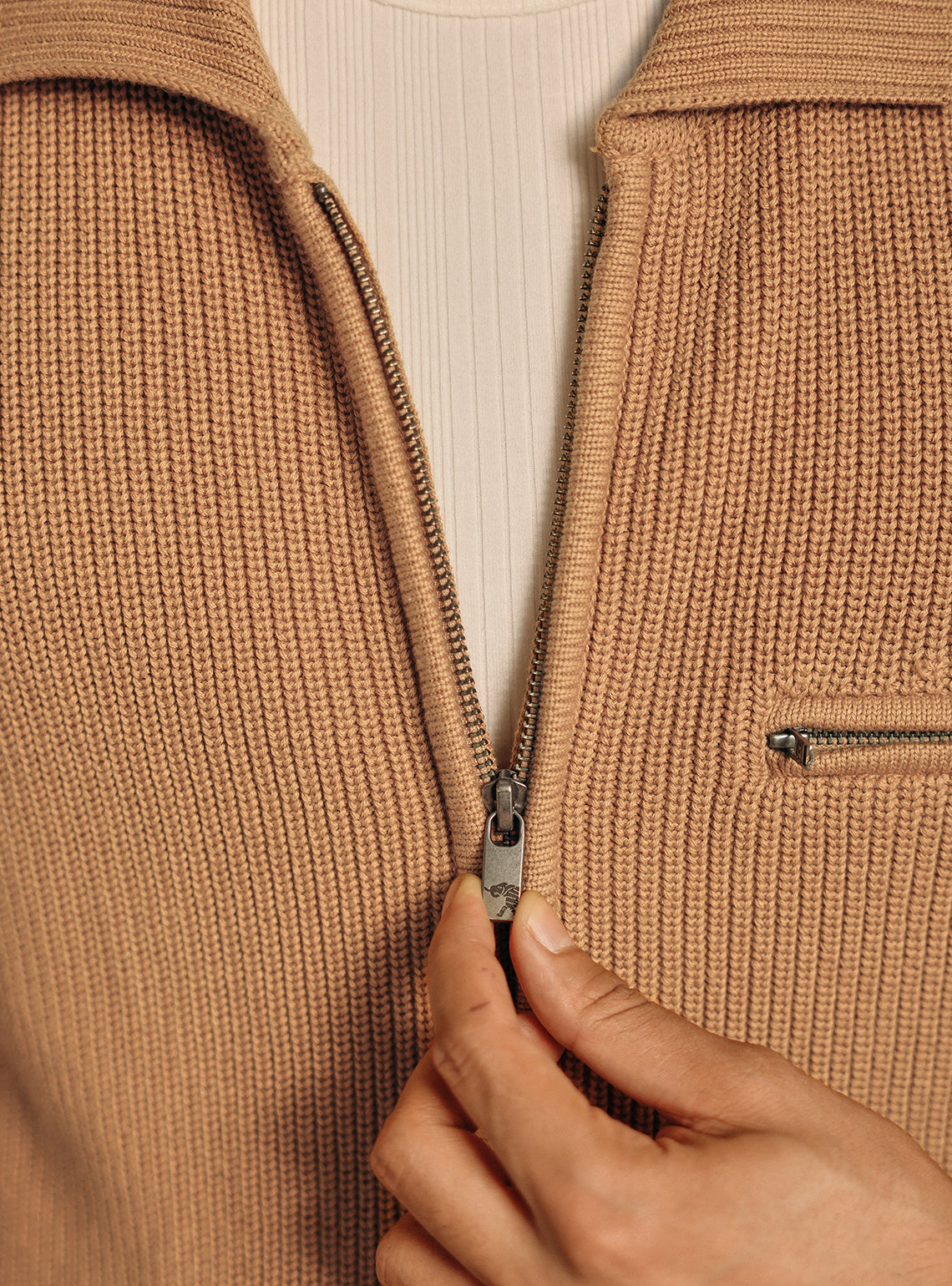 Driftwood Brown Cotton Bomber Jacket