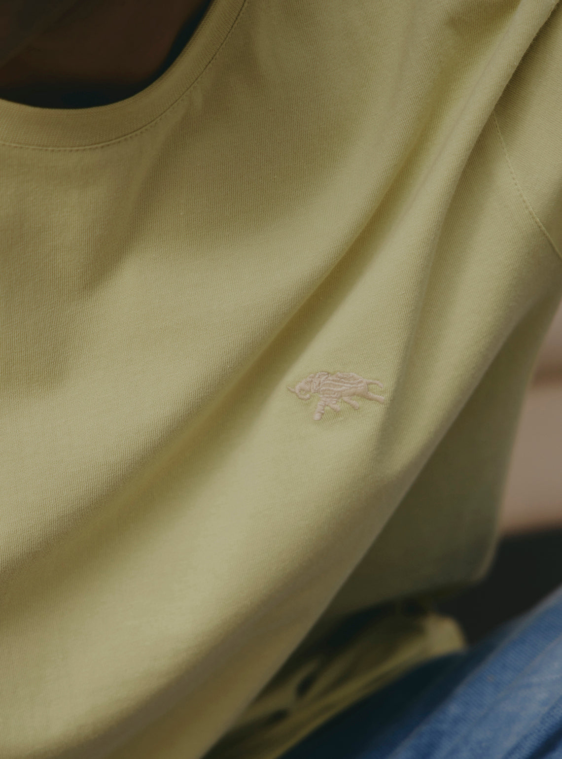Honey Yellow Cotton Crewneck