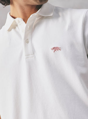 Pure White Pique Polo