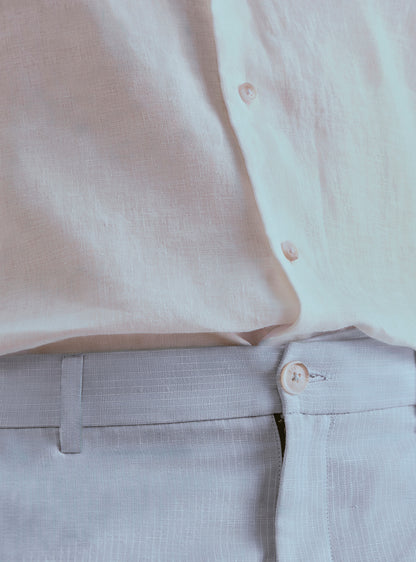 Current Blue Linen Stripe Trousers