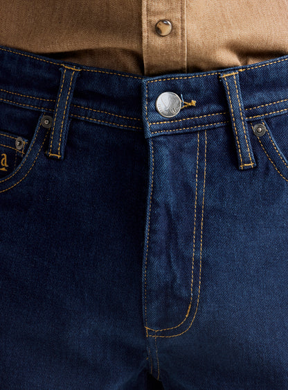 Vulcan Blue Cotton Blend Jeans