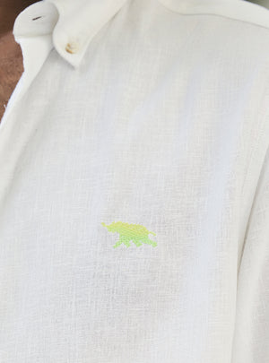 Cloud White Lyocell Linen Shirt