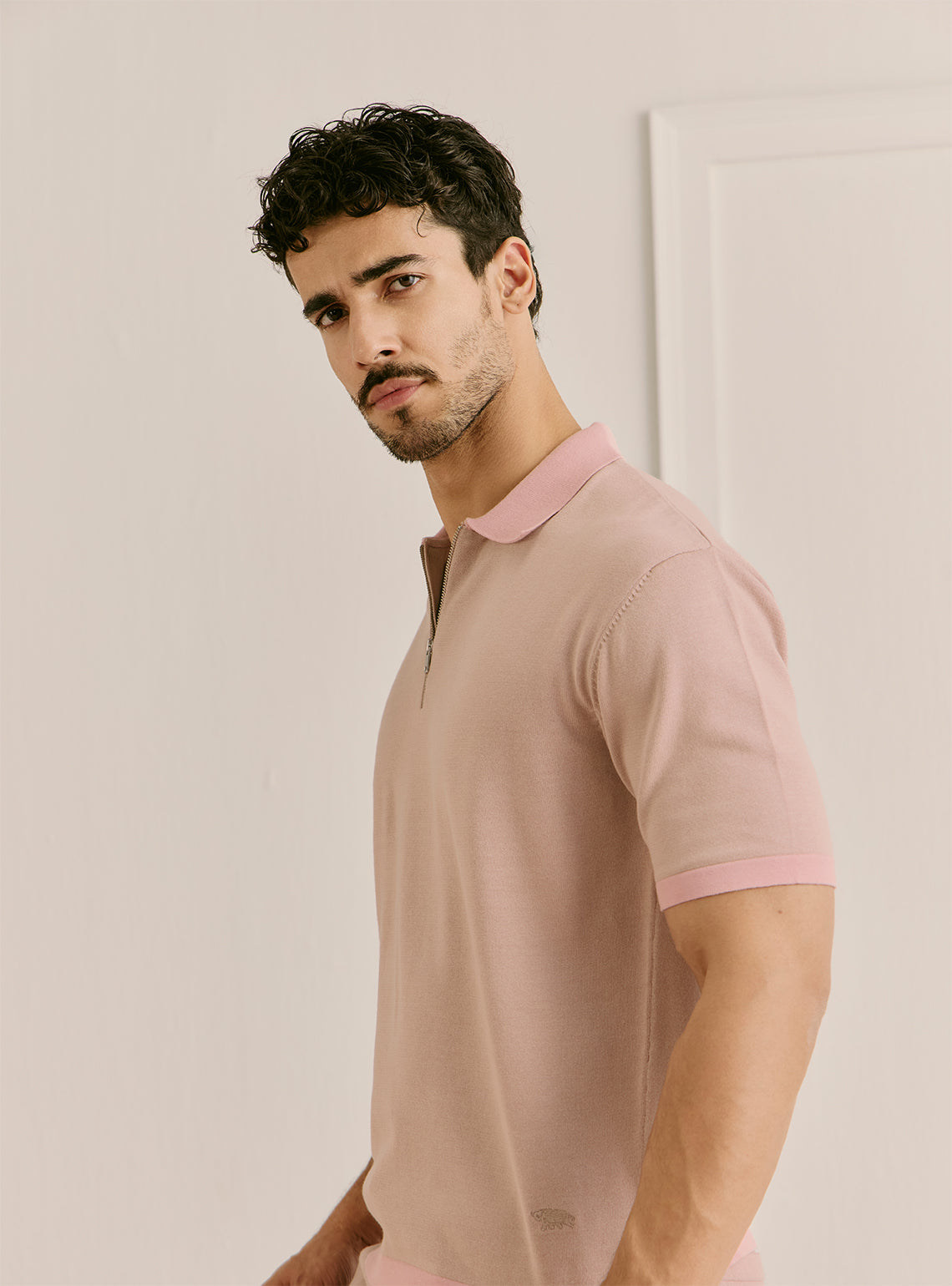 Terrian Khaki Cotton Knit Polo