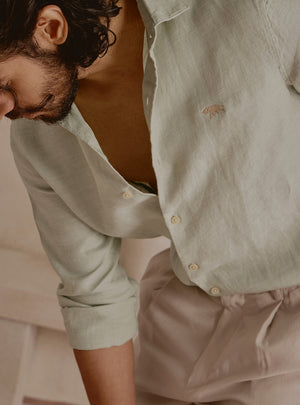 Current Green Linen Shirt