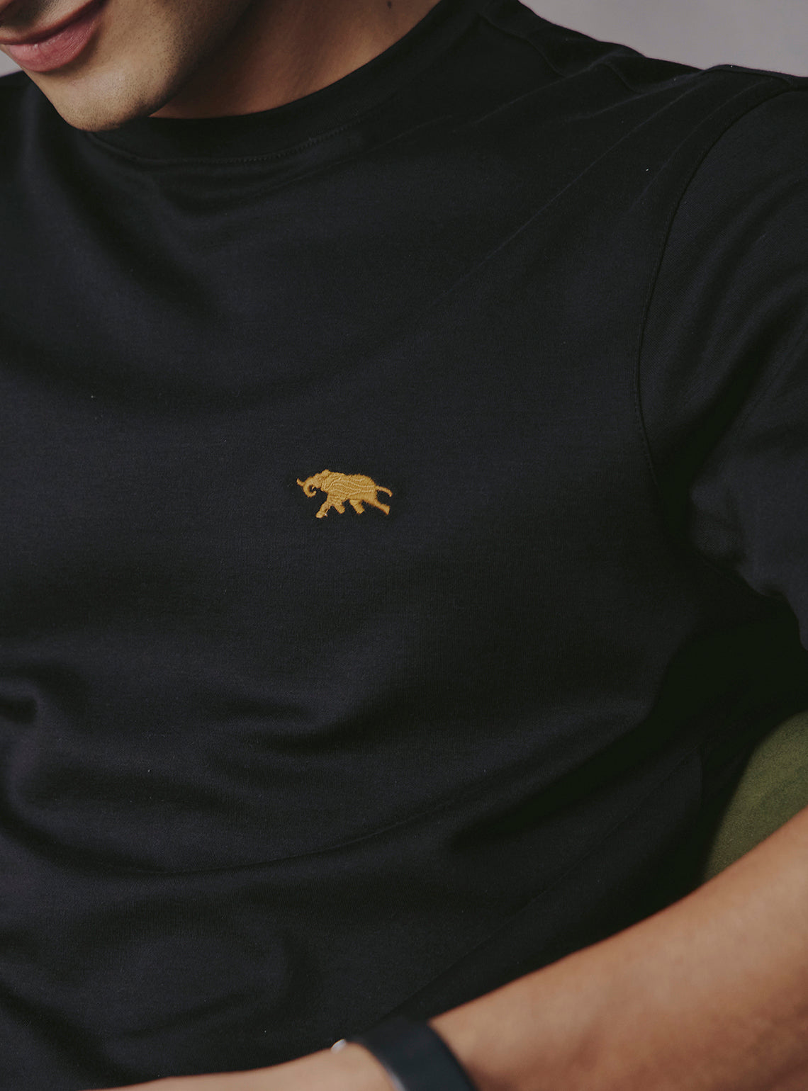 Butter Black Supima Cotton Crewneck