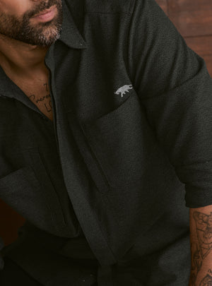 Wilderness Green Cotton Blend Overshirt