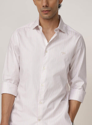 Light Lilac Cotton Melange Shirt