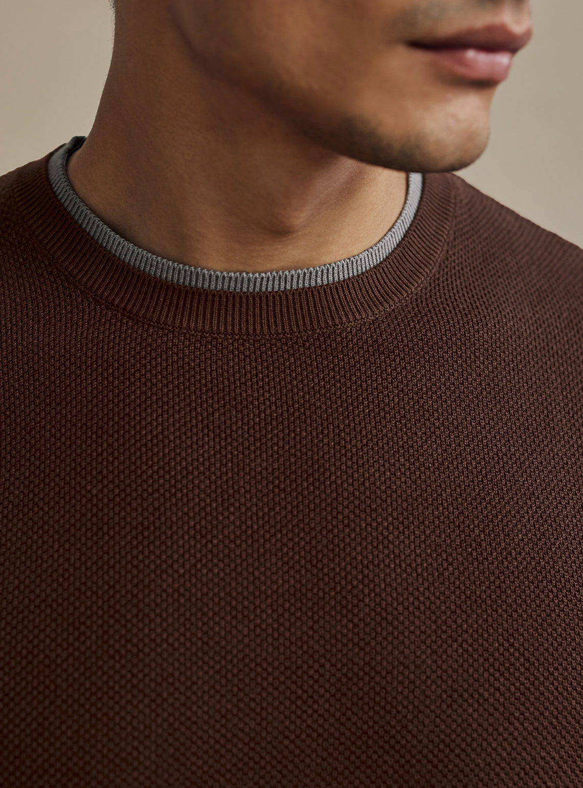Deep Maroon Honeycomb Cotton Pullover