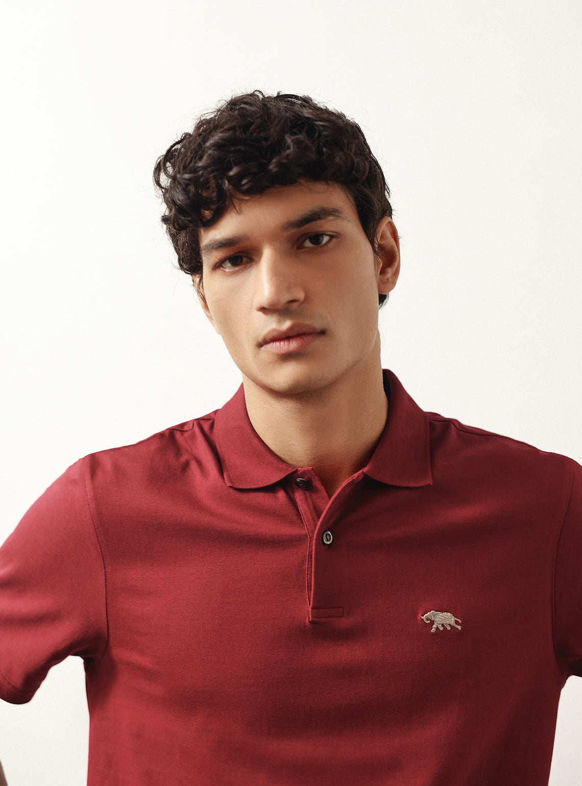 Sanguine Maroon Cotton Polo