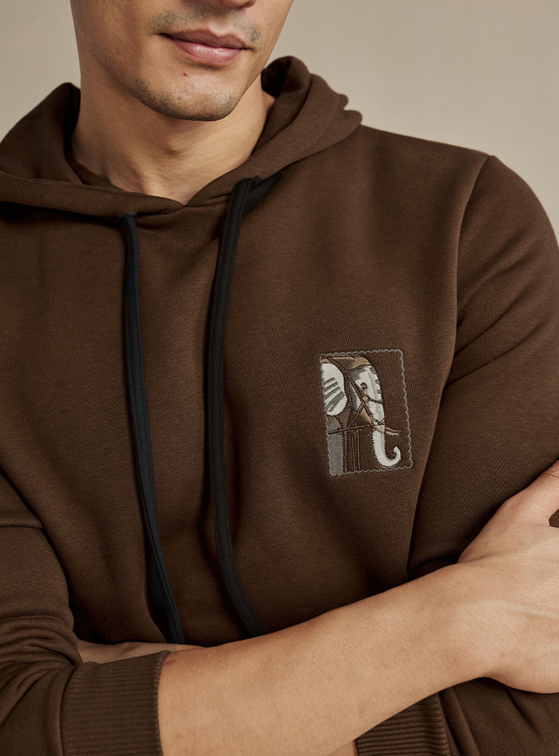Cocoa Brown Cotton Triblend Hoodie