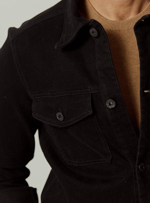 Onyx Cotton Stretch Overshirt