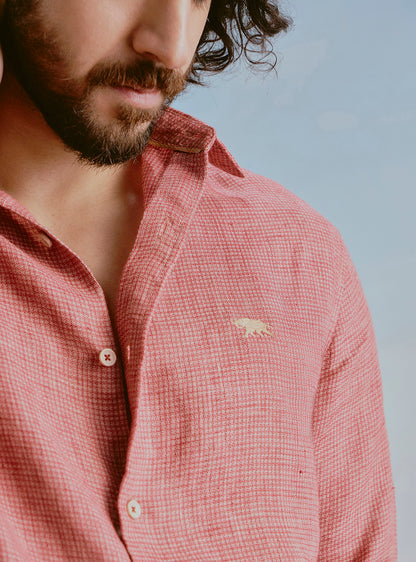 Current Red Linen Shirt