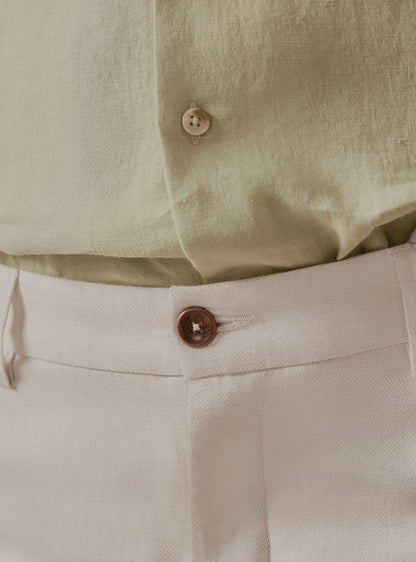 Dune Off White Linen Trousers