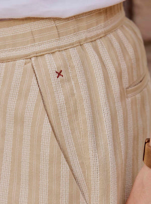 Desert Stripe Cotton Shorts