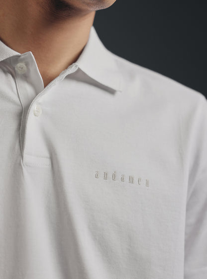 Pure White Compact Cotton Polo