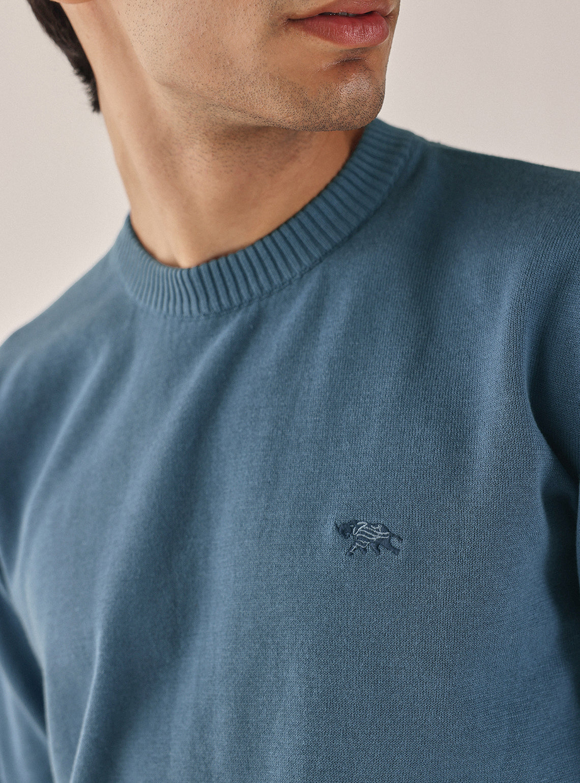 Bermuda Blue Cotton Pullover