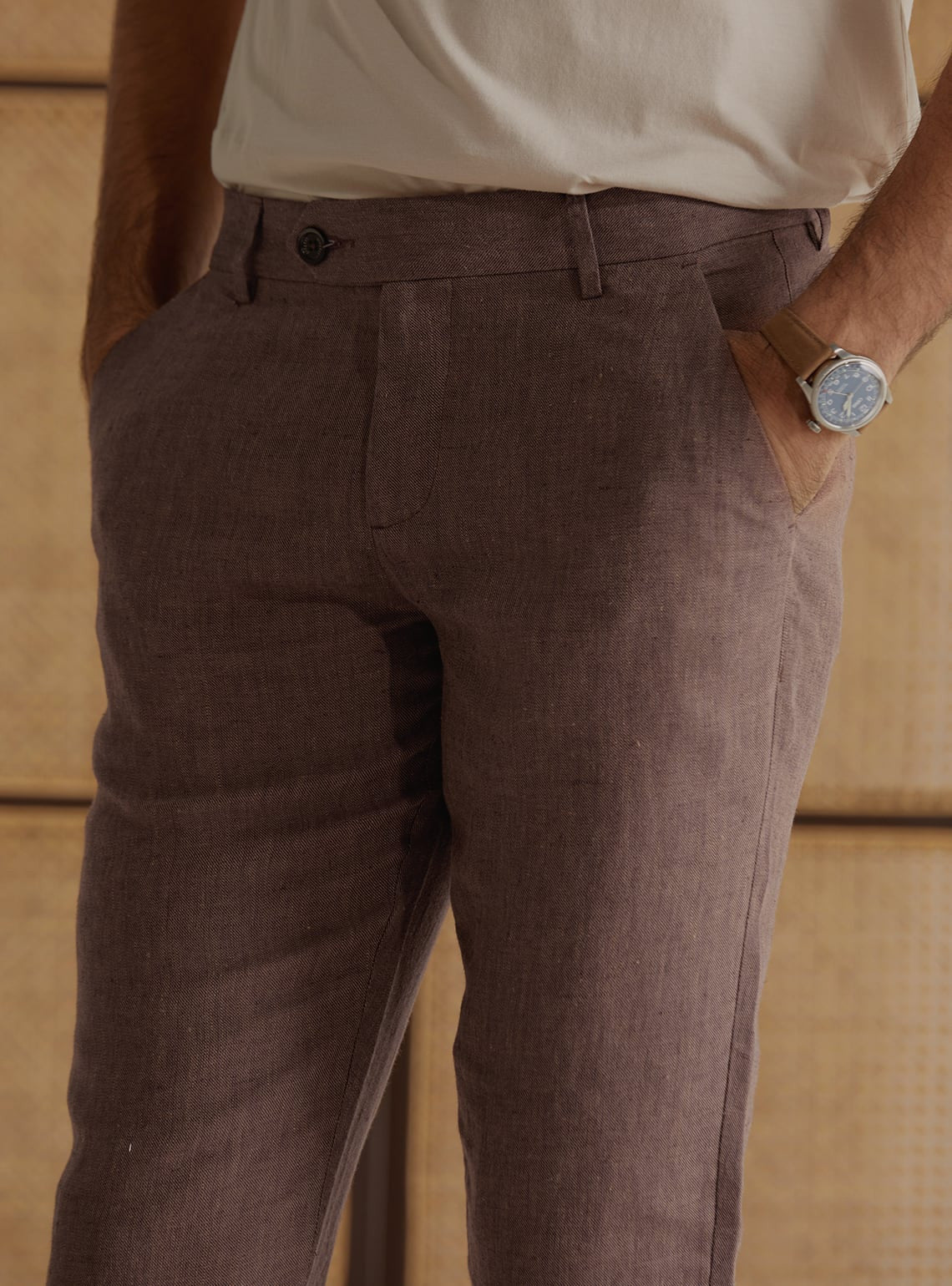 Chestnut Linen Pants