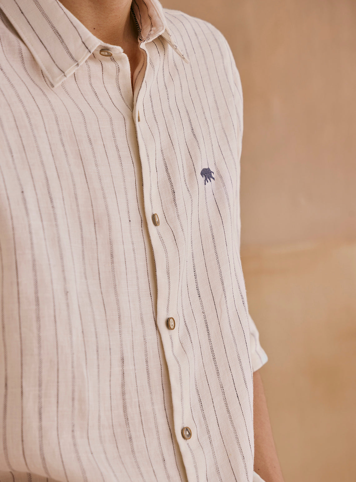Vanilla Ink Stripe Linen Shirt