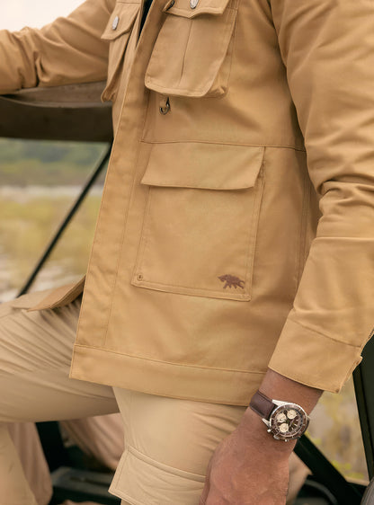 Khaki Safari Cotton Jacket